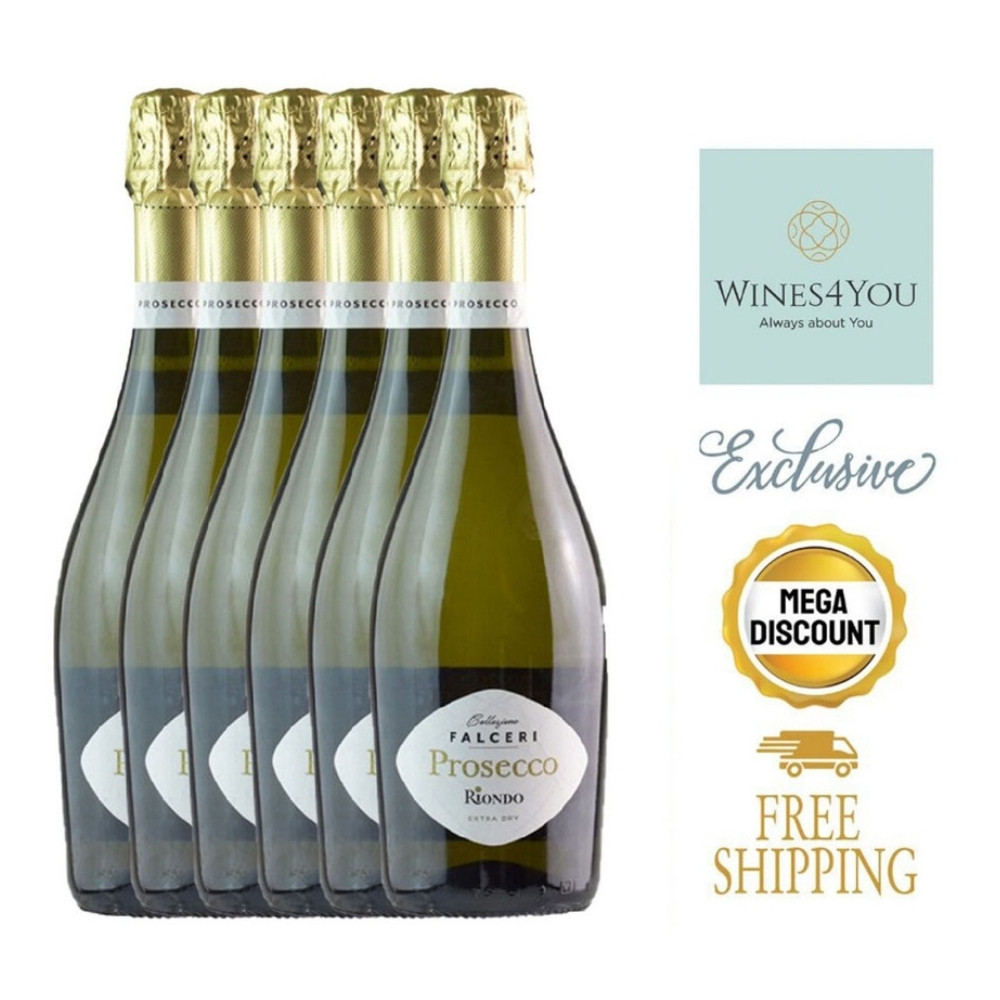 Riondo Collezione Falceri Extra Dry Prosecco DOC Italy Sparkling Wine 6btls Ctn Promo!